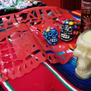 Day of the dead massage candle